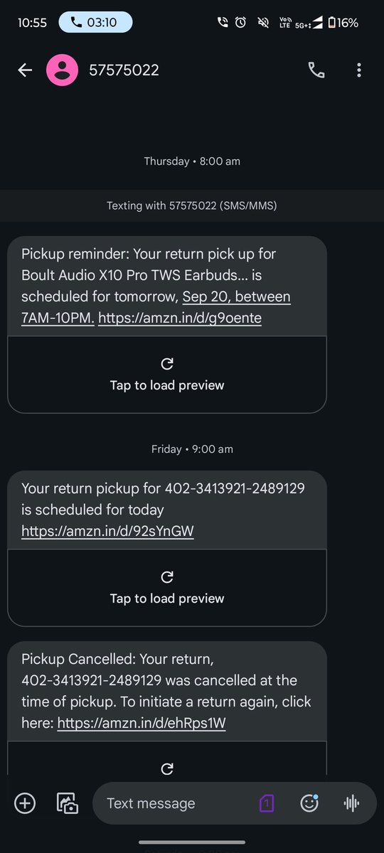 sonamray4's tweet photo. @amazonIN @AmazonHelp @amazon I have received defective earbuds but Amazon not pickup and replace my product,I have 8 time complaint regards this and 5 times pickup initiated but they are do pickup earbuds. I don't get refund, Amazon customer care fooling me. https://t.co/lYakyP6nQg