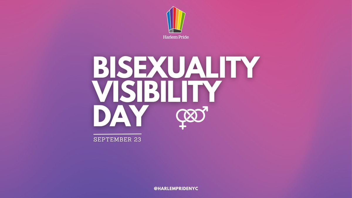 September 23 is Bisexuality+ Visibility Day, a celebration of bisexual people and the bisexual community. Harlem Pride stands with our bisexual siblings in challenging bisexual and biromantic erasure.

2024 marks 25 years since the first Bi+ Visibility Day was recognized.