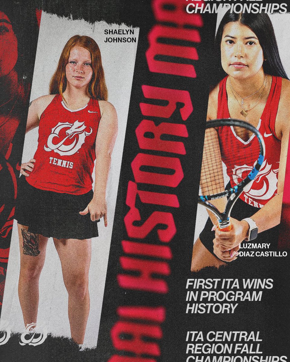 HISTORY MADE🔥🔥🐉 🐉

Shay and Luz picked up MSUM’s FIRST-EVER ITA wins over the weekend with a pair of singles DUBS!