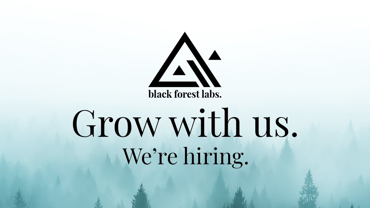 bfl_ai's tweet photo. We are actively hiring across several roles, check out our website or job board for detailed job descriptions. https://t.co/ArNKeFI3NW