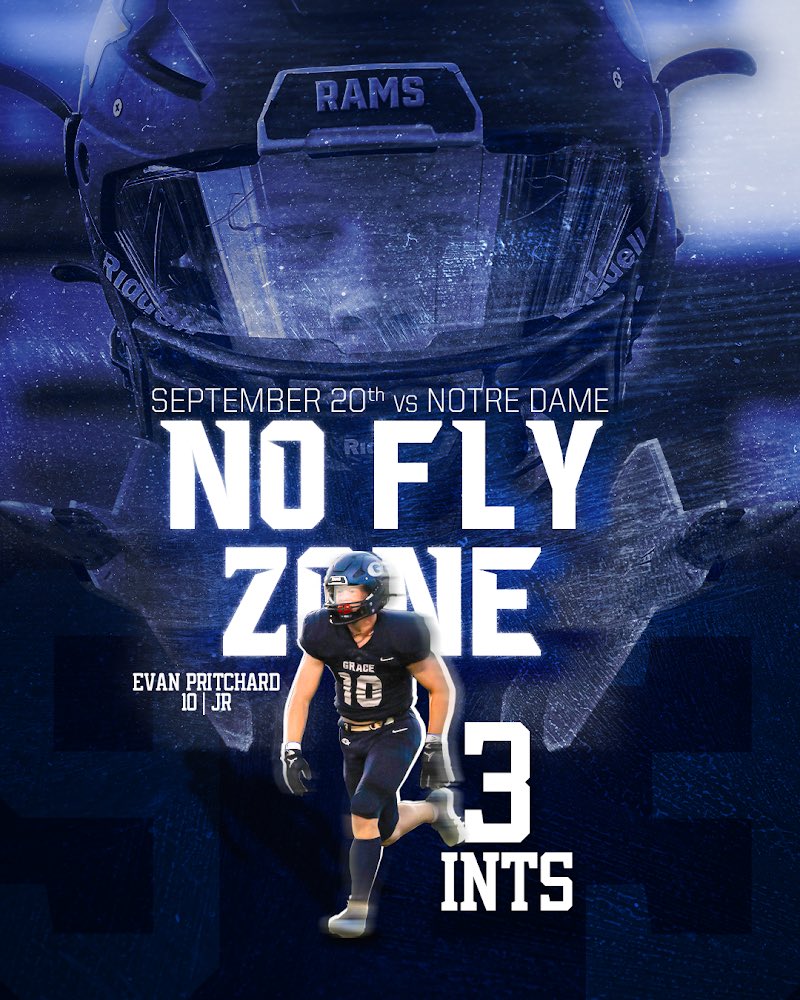 GCARamsFootball's tweet image. Evan Pritchard had himself a night! Not 1… not 2 … but 3 Interceptions Friday night 💪

📸: photo by Mark Cooper Photo

#interception #football #bignight #win #defence #rams