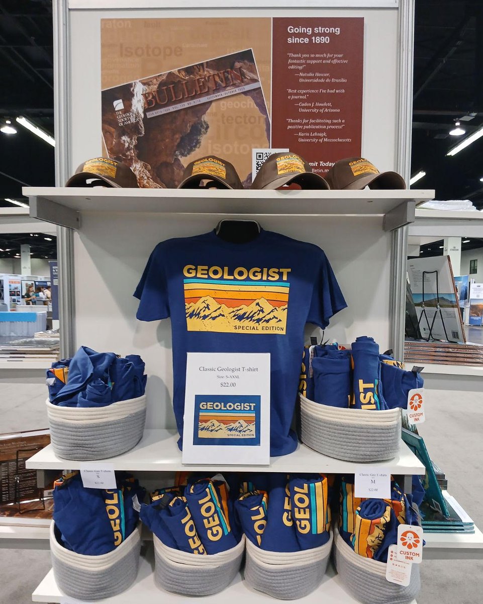 GSAPublications's tweet photo. It's t-shirt time! We rolled up more than 2000 shirts for Connects 2024! Pick yours up at the GSA Bookstore! #GeoClub #RayTroll #GeologyRocks #Geology #GSA2024 https://t.co/WJRdiH9caf