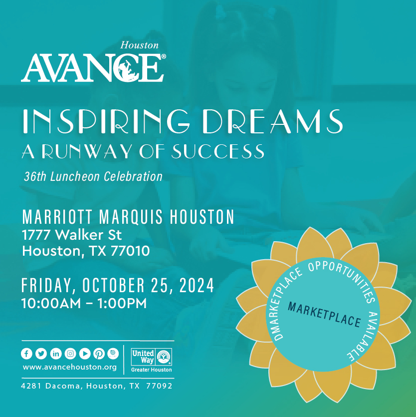 #vendorswanted We are seeking vendors for our #InspiringDreamsARunwayof Success Celebration
 • Increased Visibility
• Community Engagement
• Networking Opportunities
• Sales Opportunities
• Marketing &amp; Promotion  
For information:
avancehouston.org/support-us/ava…