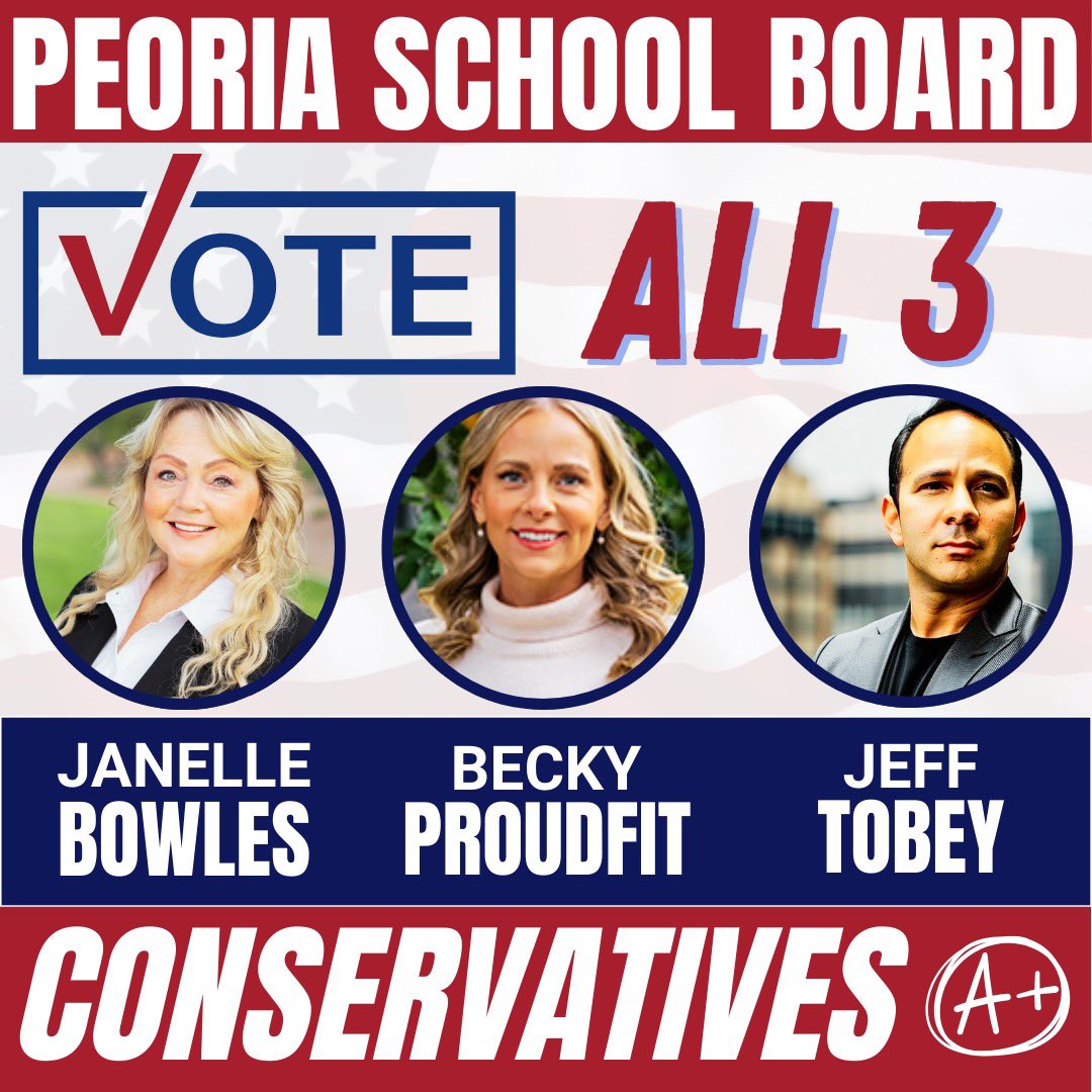 🗳️VOTE ALL 3 for PUSD!🍎

✅Janelle Bowles
✅Becky Proudfit
✅Jeff Tobey

#PUSD #pusdcandidates #pusdboard #VoteConservative