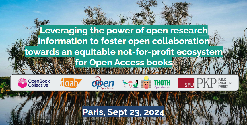 Public Knowledge Project (PKP) (@pkp) on Twitter photo We're at the Paris Conference on Open Research Information conference <a href="/BarcelonaDORI/">Barcelona Declaration on Open Research Information</a>!
Access our joint presentation slides with <a href="/Thoth_metadata/">Thoth (@Thoth_metadata@hcommons.social)</a>, <a href="/OpenBookCollect/">Open Book Collective</a>, <a href="/OAPENbooks/">OAPEN (account inactive)</a> & <a href="/DOABooks/">DOAB (account inactive)</a> on a shared vision of #openinfrastructures for #OAbooks:
zenodo.org/records/138238… We're at the Paris Conference on Open Research Information conference <a href="/BarcelonaDORI/">Barcelona Declaration on Open Research Information</a>!
Access our joint presentation slides with <a href="/Thoth_metadata/">Thoth (@Thoth_metadata@hcommons.social)</a>, <a href="/OpenBookCollect/">Open Book Collective</a>, <a href="/OAPENbooks/">OAPEN (account inactive)</a> & <a href="/DOABooks/">DOAB (account inactive)</a> on a shared vision of #openinfrastructures for #OAbooks:
zenodo.org/records/138238…