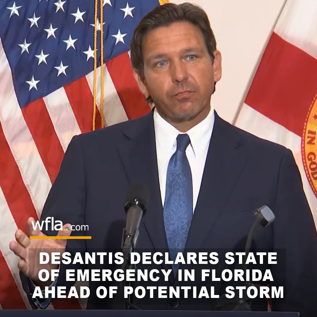 #BREAKING: DESANTIS DECLARES STATE OF EMERGENCY | Florida Gov. Ron DeSantis issued an executive order declaring a state of emergency in 41 Florida counties ahead of Potential Tropical Cyclone Nine. STORY: bit.ly/3XtONdG