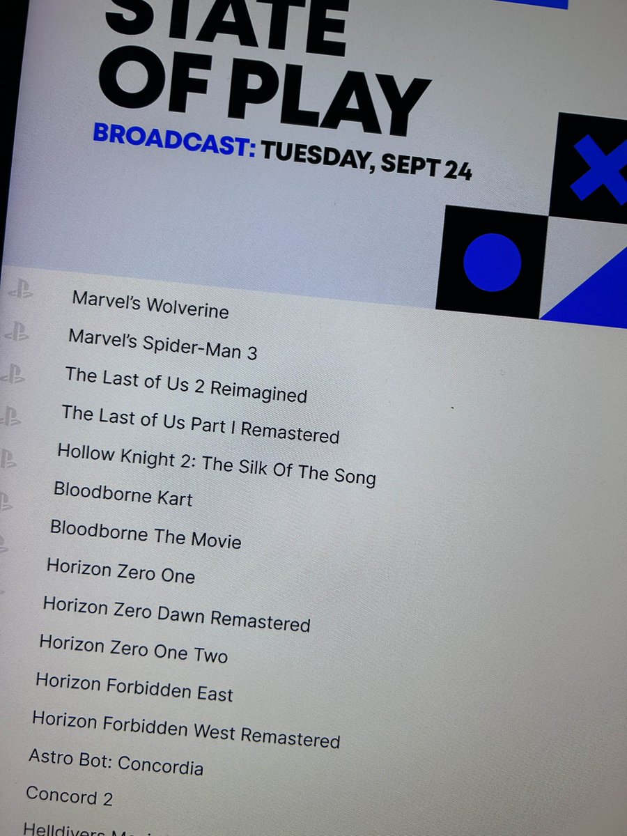 Me vuela la cabeza🤯!! Se ha filtrado lalista de juegos que presentaría PlayStation en Estate Of Play.