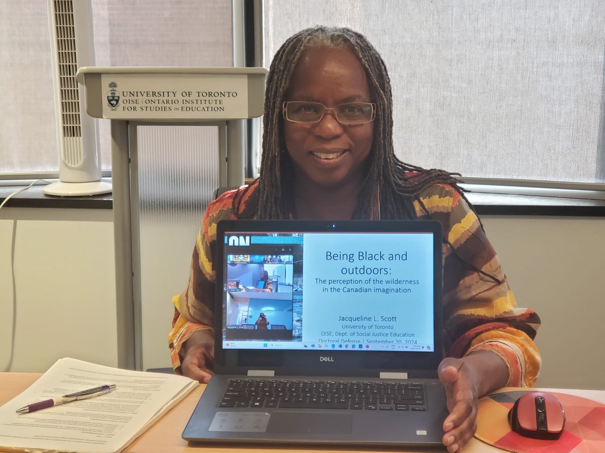 Meet Dr. Jacqueline L. Scott! I successfully defended my PhD thesis. #PhdChat #PhDLife #BlackScholar #BlackGeographies #BlackOutdoors #UofT #BlackCanada #BlackBirdersWeek