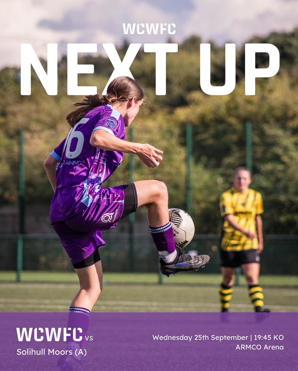 WCWomenFC's tweet photo. NEXT UP!!🚘

We have a busy double-game week on the road!

🆚 @smwfcofficial 
⏰ 19:45 KO
📍ARMCO Arena, Damson Parkway, Solihull, B91 2PP
🏆 @FAWNL 

🆚 @theposhwomen 
⏰ 14:00 KO
📍Deeping Rangers FC, PE6 8LQ
🏆@FAWNL League Cup

#WCWFC #RISE #WorcestershireHour https://t.co/vvMJF4LSmU