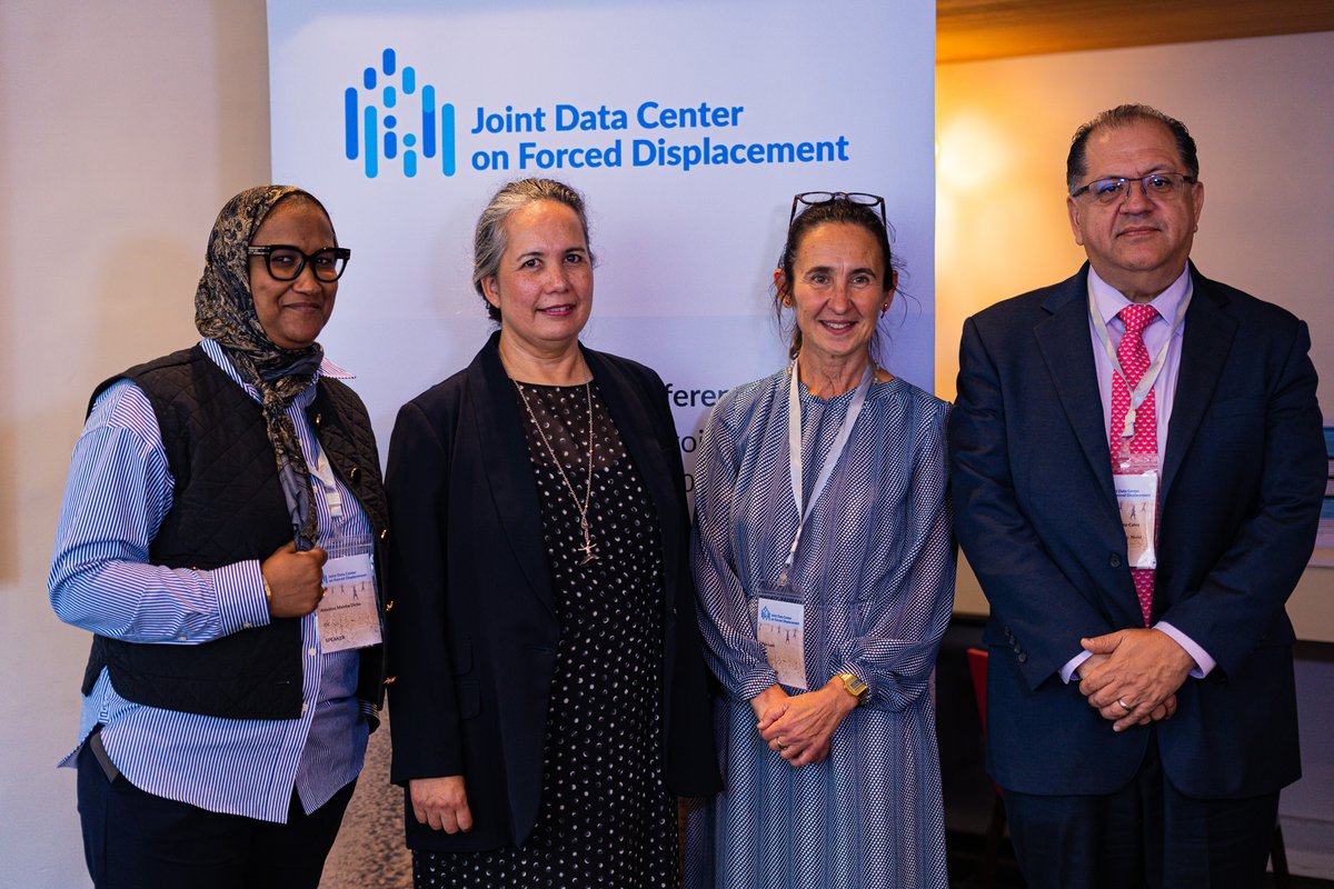 jointdatacenter's tweet image. Partnership was a theme last week at our 3rd @jointdatacenter Research Conference on #forceddisplacement. From left - @maishadicko Elizabeth Tan, Director, International Protection, @refugees Maja Lazic, Deputy Head, JDC and @LFLopezCalva 
bit.ly/48AgtRZ 
@UNHCRPartners