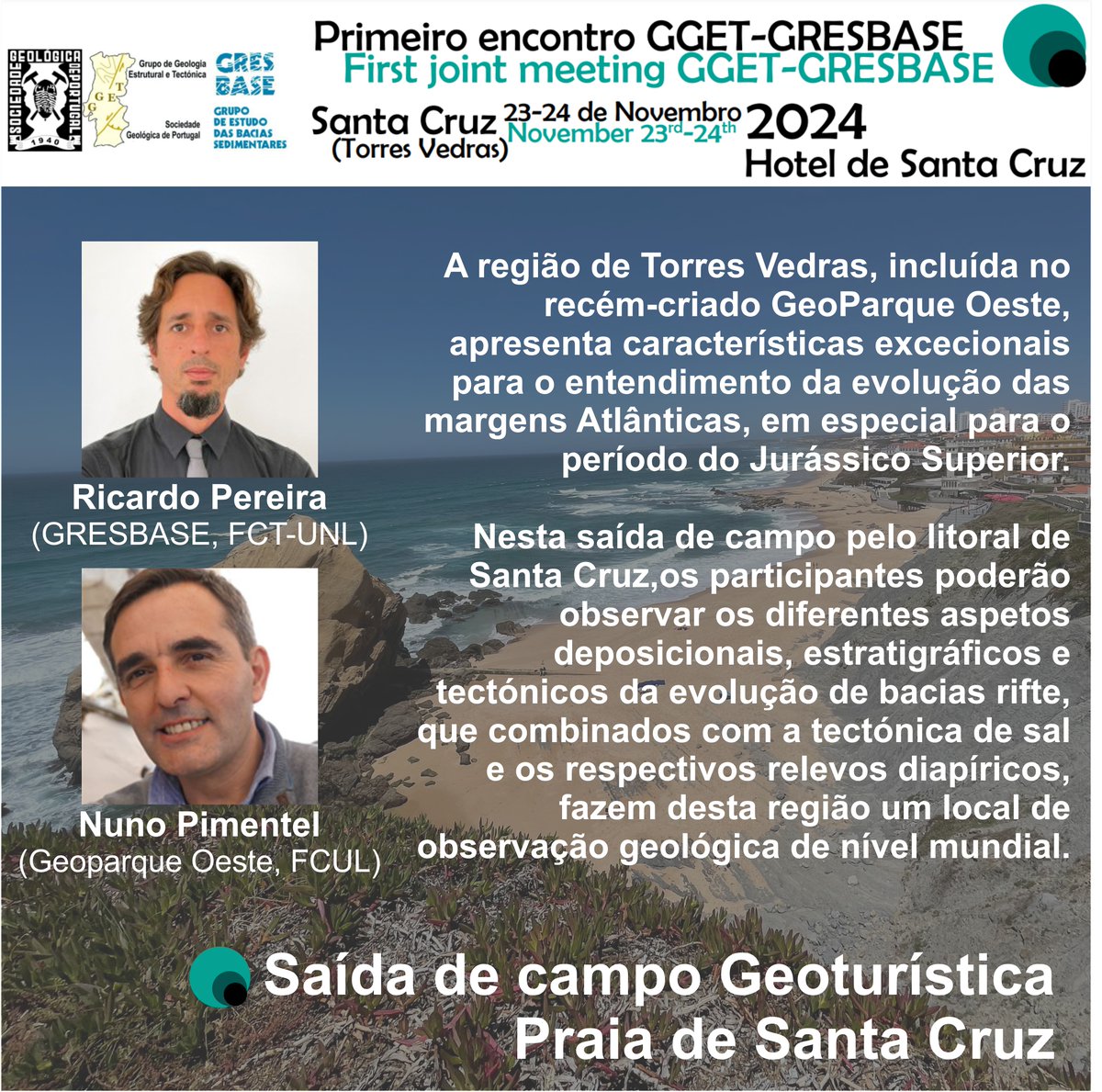 SGP_GGET's tweet photo. Durante o primeiro encontro GGET-GRESBASE iremos visitar os ambientes do Jurássico Superior na magnífica praia de Santa Cruz, guiados pelos colegas Ricardo Pereira e Nuno Pimentel.  

Mais informações no site: https://t.co/yDuUMJTRwn… 

#geologia https://t.co/mCIa2HQRsu