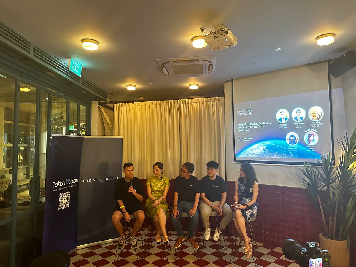 📍 Liquidity and Drinks by Herring Global &amp; Tokka Labs

<a href="/apeir99n/">apeir99n</a> had an insightful discussion with <a href="/Herringglobal/">Herring Global</a>, <a href="/TokkaLabs/">TokkaLabs</a>, <a href="/NomadCapital_io/">Nomad Capital</a> and <a href="/native_fi/">Native</a> on how to navigate liquidity in the current market landscape.