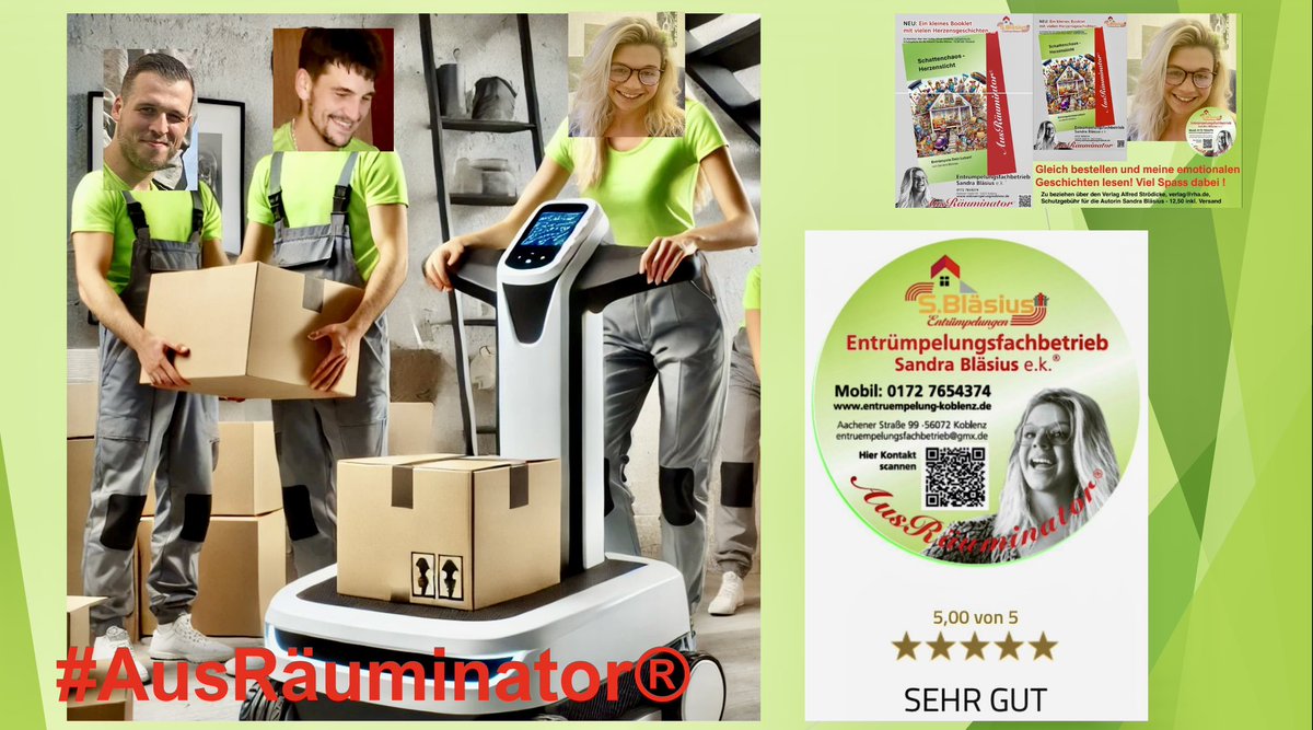 🚀 Unser neuer elektrischer Mitarbeiter ist da!💪🔋

Schnell, effizient und rückenfreundlich. 💯

#Entrümpelung #Haushaltsauflösung #MessieRäumung #Gesundheit #Nachhaltigkeit #Effizienz #Teamwork #InnovativeLösungen #Arbeitsentlastung