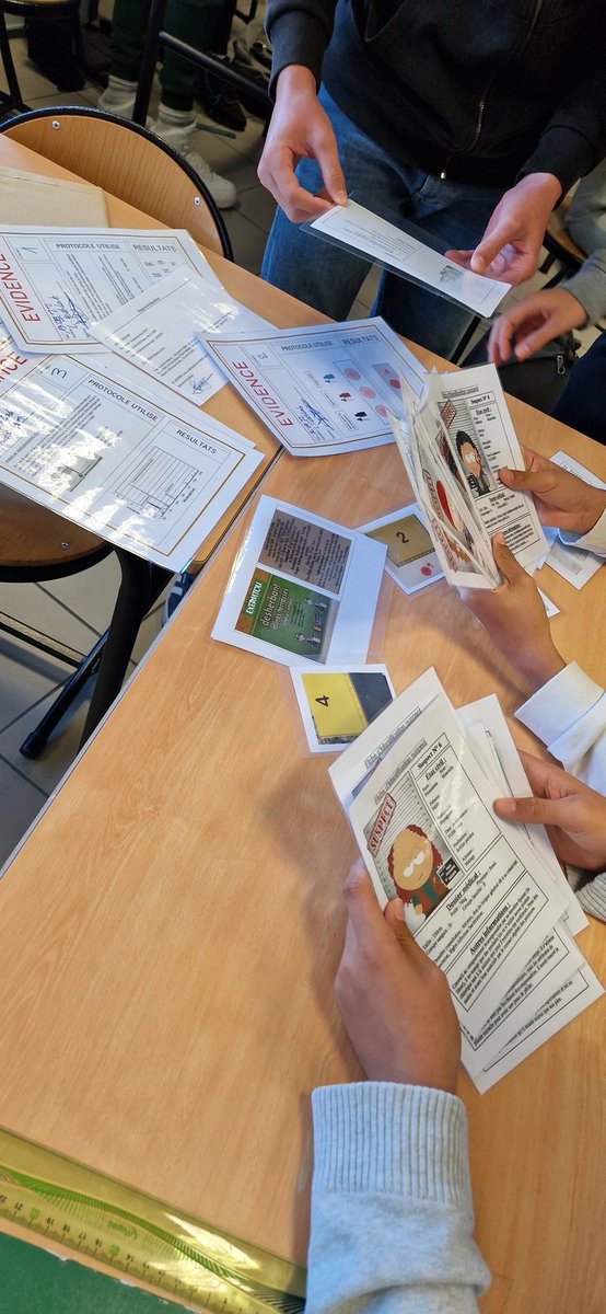 Travailler l'expression de l'information génétique avec les 3eme en résolvant une enquête policière : mise en jeu des compétences de collaboration, d'analyse, de raisonnement et pas mal de fun !!
#SVT #jekiffemontaf #activiteàmanipuler