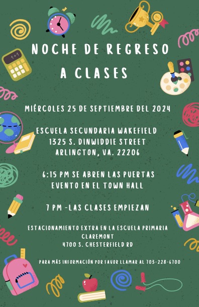 Back-to-School Night this Wednesday, Sept 25. See you all soon!