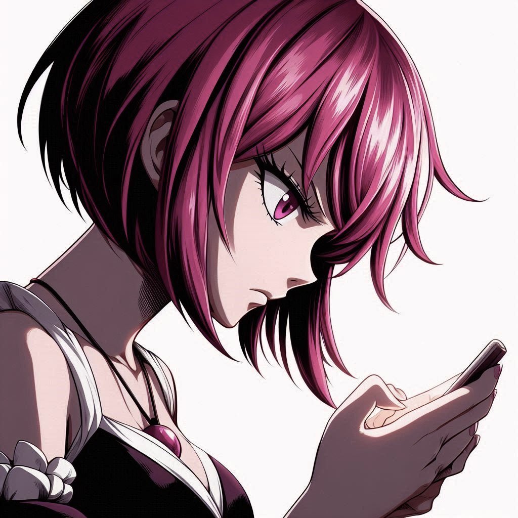 Because she’s just that bored and still upset— with the help of her family’s connections, Yuzu manages to find out @DemiGodSpeed’s phone number and starts sending him a borderline harassing amount of texts all along the lines of “I hate you” while glaring at her phone.