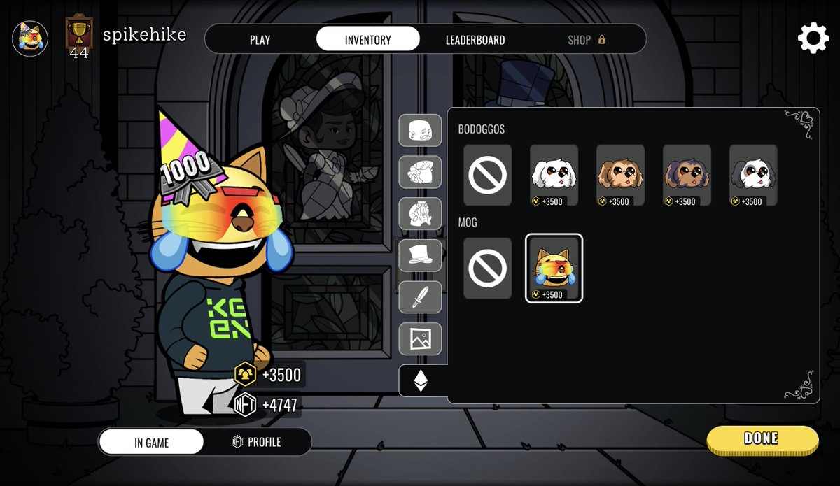 Now you can MOG in The Mystery Society!

If you hold <a href="/MogCoinEth/">MOG COIN</a> in your wallet of any amount, just connect your wallet to your Passport account, and the game should see it and unlock your MOG head

Play with $MOG and you will also get a Collab Bonus in the tournament EVERY TIME