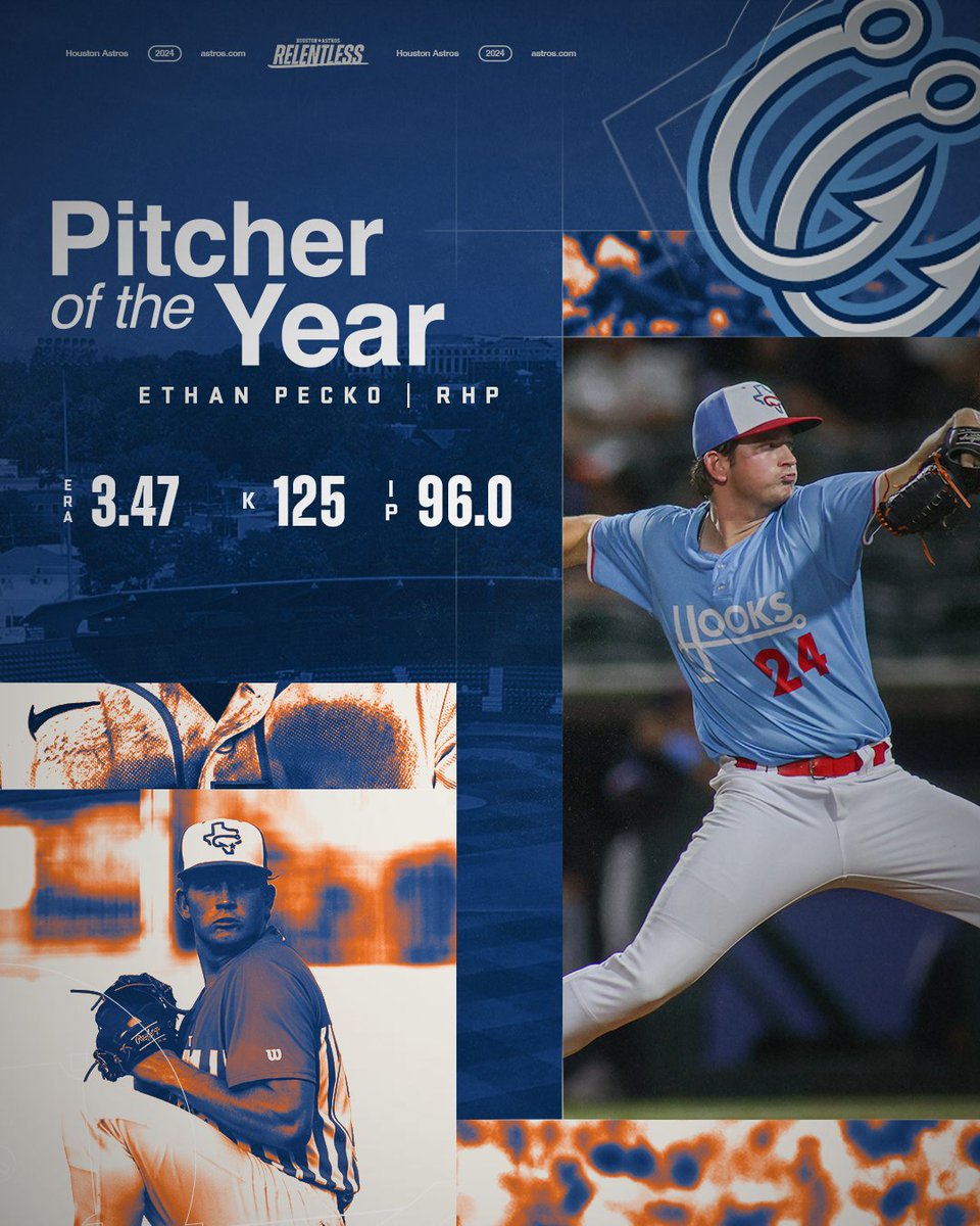 The #Astros today also named RHP Ethan Pecko Minor League Pitcher of the Year.