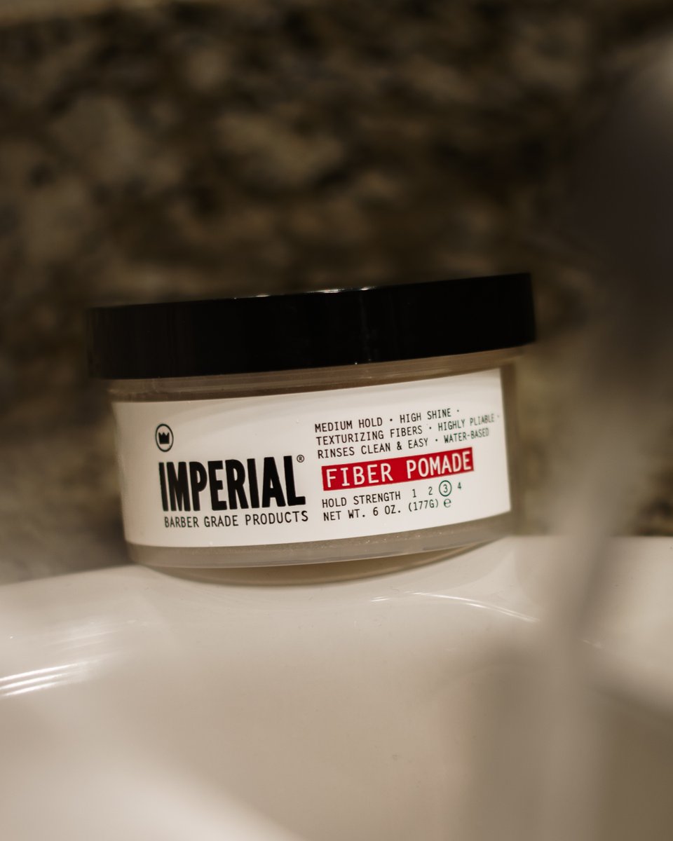 imperialbarber's tweet photo. Unlock next-level texture with our water-based FIBER POMADE! Packed with extra-long fibers for a customizable, medium hold and a glossy sheen that’s clean and easy to wash out. Perfect for those who like their style flexible and their cleanup simple. 💧 https://t.co/f7Fem5aZqp