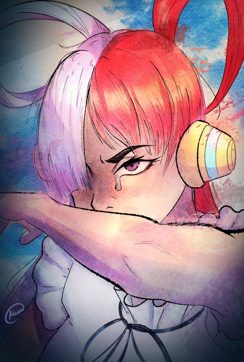 Hi everyone! I'm back after a long time with the raffle price! Since Uta sometimes has wings in her design and she's a villain, it inspired me to kind of recreate Alexandre Cabanel's "Fallen Angel". I think the rage and hurt expressed in the painting really fit her, too.