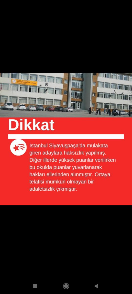 İstanbul Siyavuşpaşa da öğretmenlere kıyım yapıldı ! Bir bilet alıp bizde izmirde mülakata girebilirdik ve +10 alırdık #MülakatPuanlarındaAdaletYok