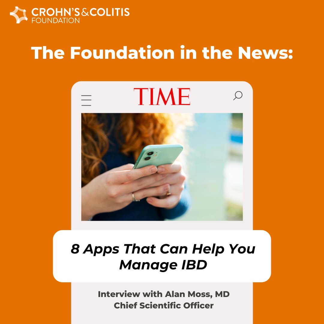 CrohnsColitisFn's tweet image. Our Chief Scientific Officer, Dr. Alan Moss, was recently quoted in Time Magazine discussing IBD apps. When choosing an app to manage your IBD, consider your budget, notification preferences, and must-have features. Read more here: bit.ly/4eclLXn