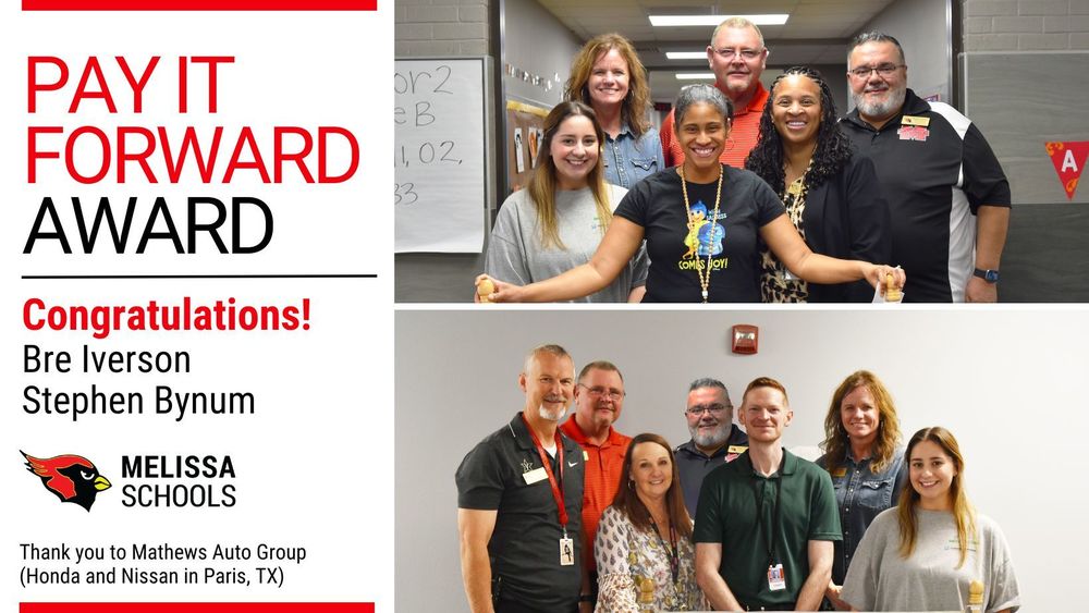 Two Melissa ISD Teachers Receive Pay it Forward Award melissaisd.org/o/misd/article…