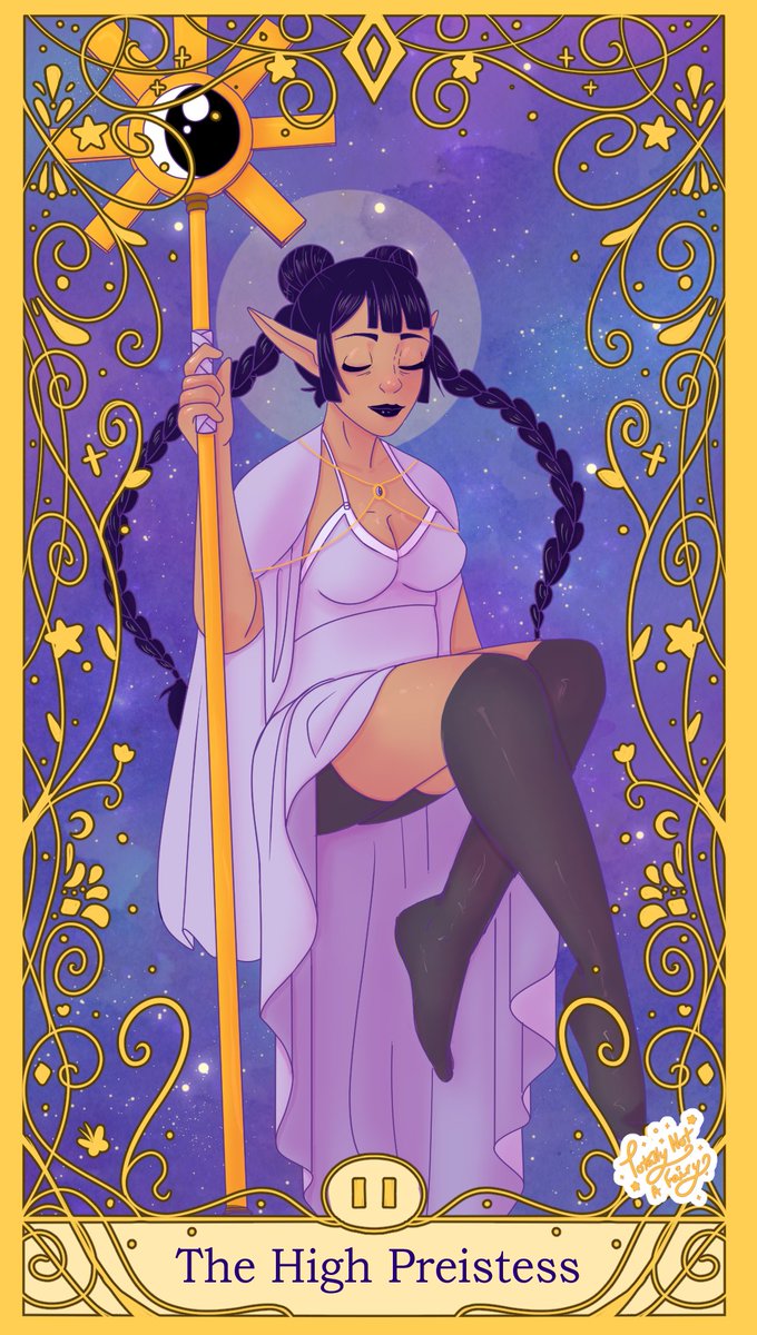 I made this formy and for my <a href="/lunarinyx/">Lunari</a> 's streamaversery! It's been a full year of streaming together, and I'm excited for the next year!

#Vtuber #VtuberUprsing #engvtuber #vtuberartist #tarrotcard #mousey