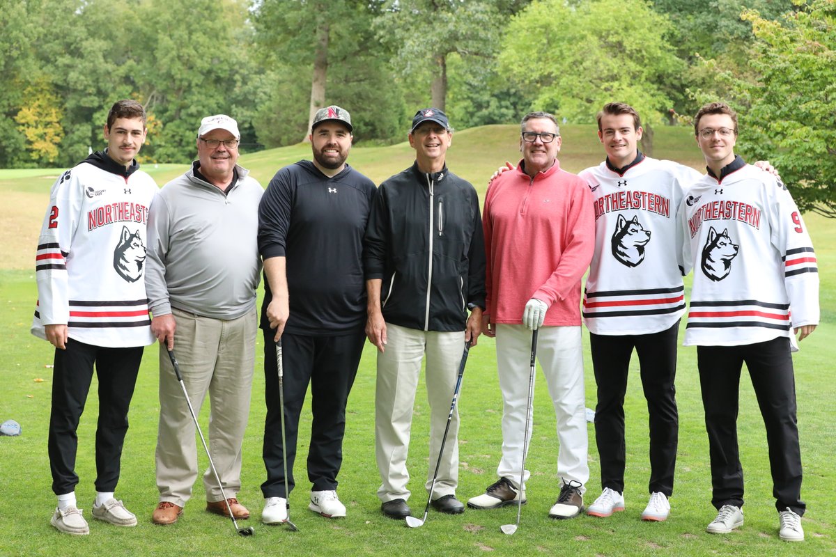 GoNUmhockey's tweet photo. Had a tee-rific time at our annual Friends of Northeastern Men's Hockey Golf Tournament ⛳️ https://t.co/77i6XAKqQJ