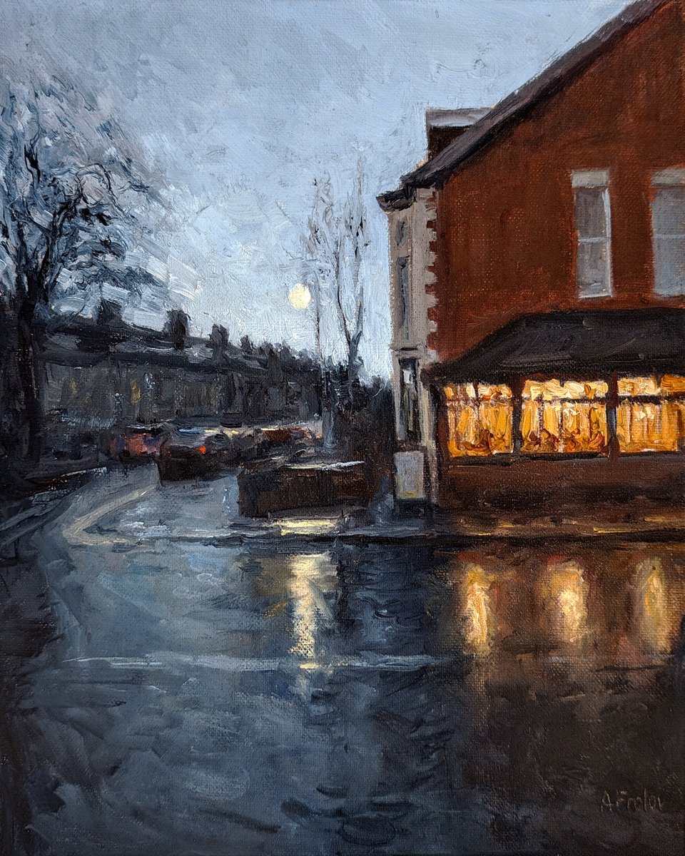 Morning Cafe, My oil painting