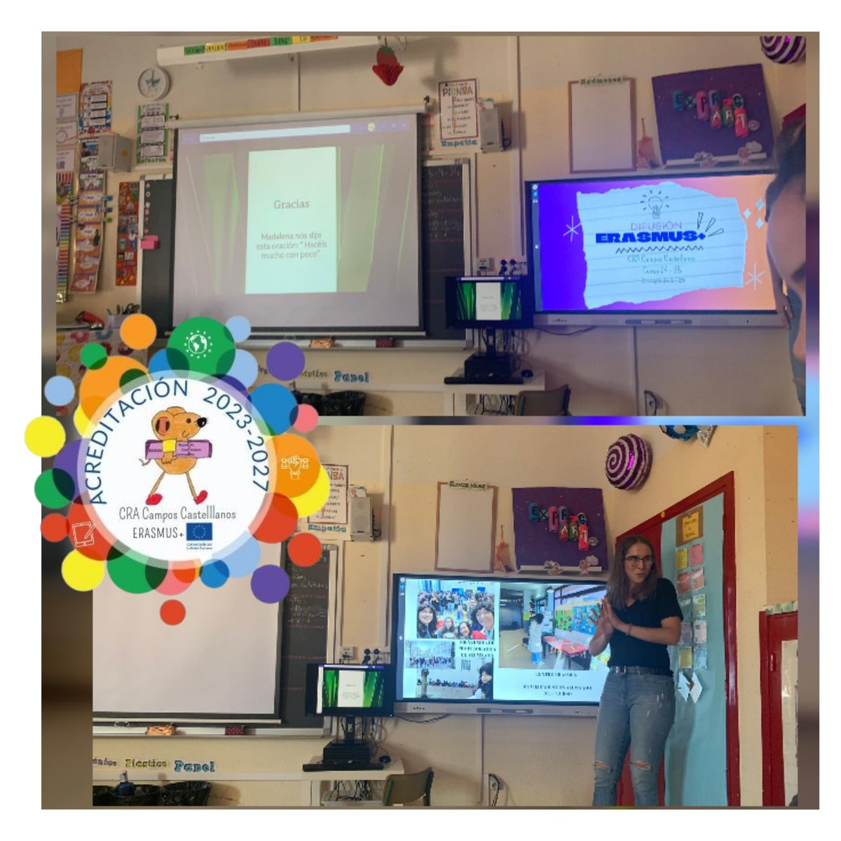 cracamposc's tweet photo. Hoy sesión de difusión de #ErasmusPlus con nuestros compañeros y compañeras que han viajado a centros de Portugal e Italia. Nos han contado su experiencia y presentado muchas ideas
#CRACCaroundEurope
#sepiegob
@EUErasmusPlus
@educacyl https://t.co/LStbRTF9Hn