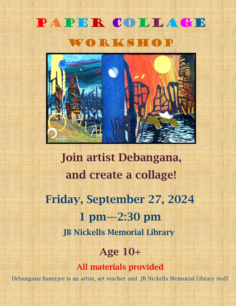 LulingPbLibrary's tweet image. This is a fun art project for anyone, no matter your level of skill! All you need to do is come with a big imagination - this is a FREE event for ages 10 and older (children and adults!) on Friday afternoon. Please call or come by to sign up. #artforeveryone #lulingpubliclibrary