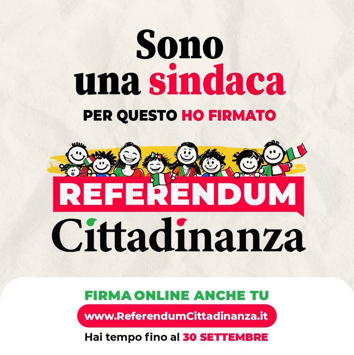 Io ho firmato! <a href="/RefCittadinanza/">Referendum Cittadinanza</a> ❤️
