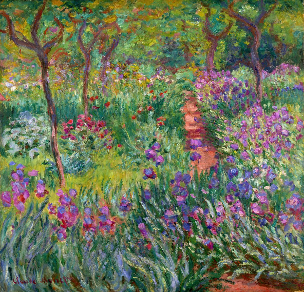 artistmonet's tweet photo. The Iris Garden at Giverny, 1900 https://t.co/dAvYVUqP6W