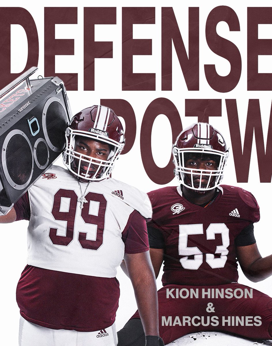 Congrats to our POTW's vs Minor!

Kion Hinson
Marcus Hines
Carter Jenkins
Kamari Todd

#HailTheDale