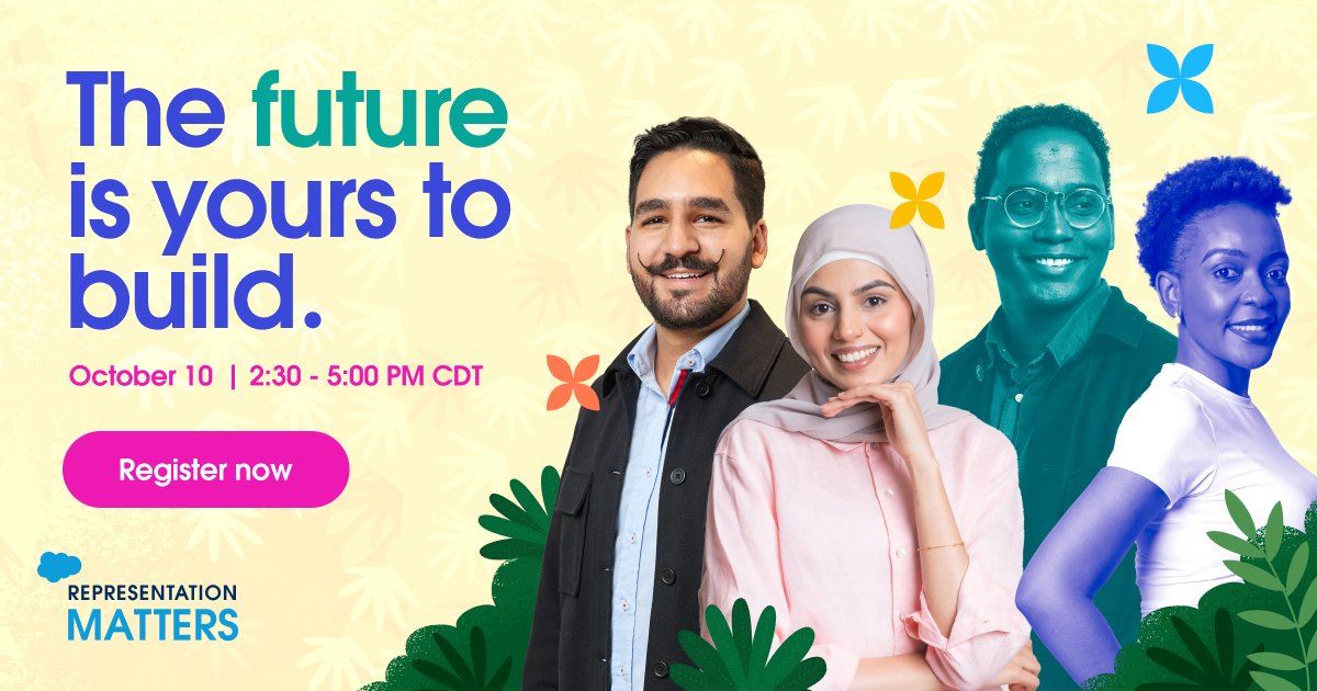 Get ready to build the future you've envisioned. ✨

Don't miss out on Representation Matters on Oct 10, where influential leaders and celebrities will discuss 
💫 Leadership
💫 Career advancement
💫 Equality &amp;
💫The influence of AI. 

Secure your spot now (it's free):