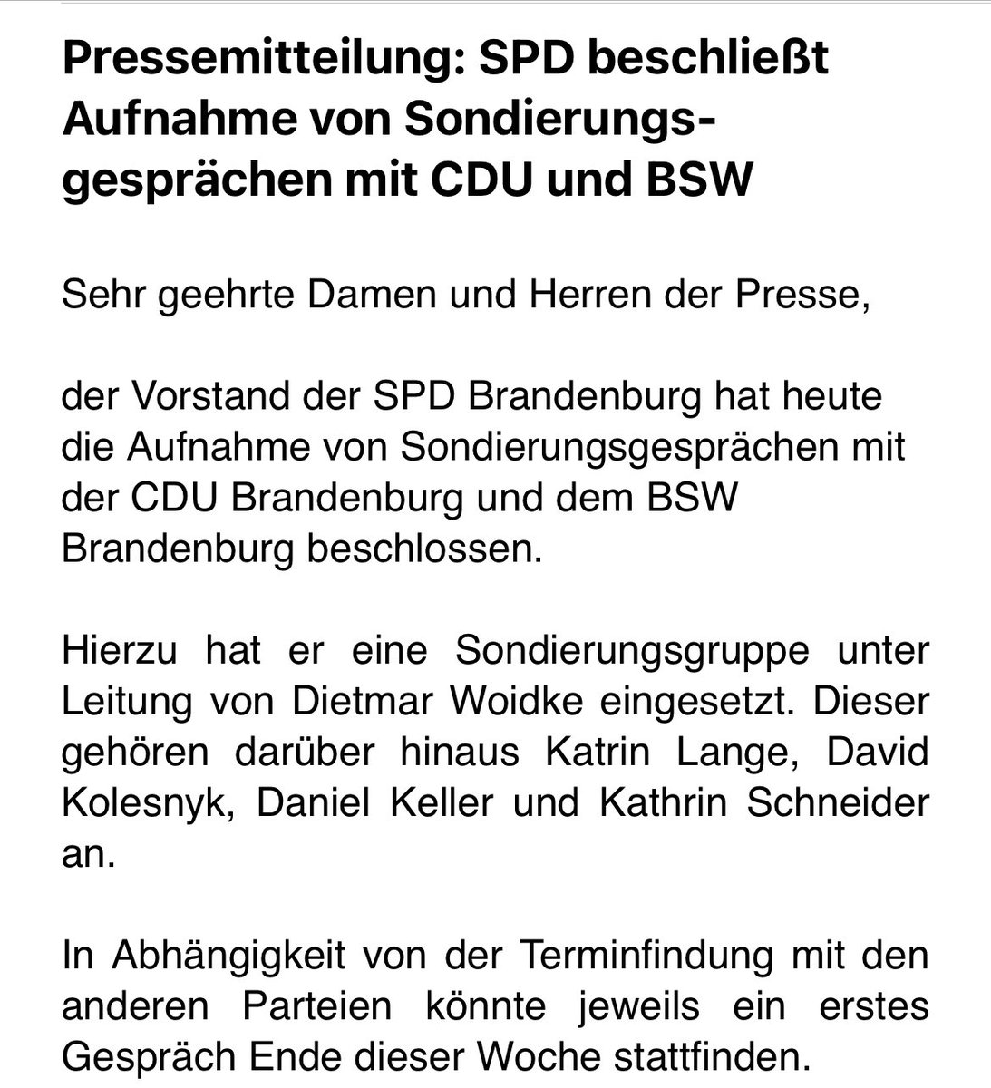 Viele Jahre waren die Bundestagsabgeordneten der Linken, die jetzt das BSW gegründet haben, das größte Hindernis für eine rot-rot-grüne Regierung. 

Wenige Monate nach der Abspaltung sondieren sie mit CDU und SPD. 

Das ist alles ein grottiger Witz.