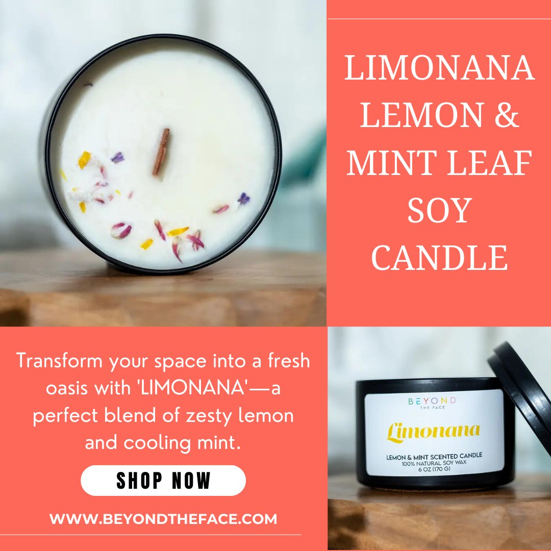 TheOfficialBTF_'s tweet photo. Refresh your space with the zesty, uplifting scent of 'LIMONANA' 🍋🌿 Our Lemon &amp; Mint Leaf Soy Candle brings a burst of freshness and relaxation to any room. Light it up and unwind! ✨

Ｓｈｏｐ ｎｏｗ ➟ https://t.co/NBkIacY1AH https://t.co/AodAPVnH3B