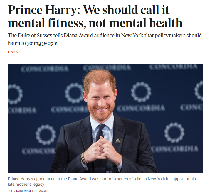 according2_taz's tweet photo. Harry in one sentence, proving exactly why he should not be talking about anything to do with mental health, outside of his own!

Mental Fitness is DIFFERENT to mental health!! Muppet.

One is used to improve the overall health of the latter. It's not the same bloody thing!! https://t.co/a7QElzOpsl