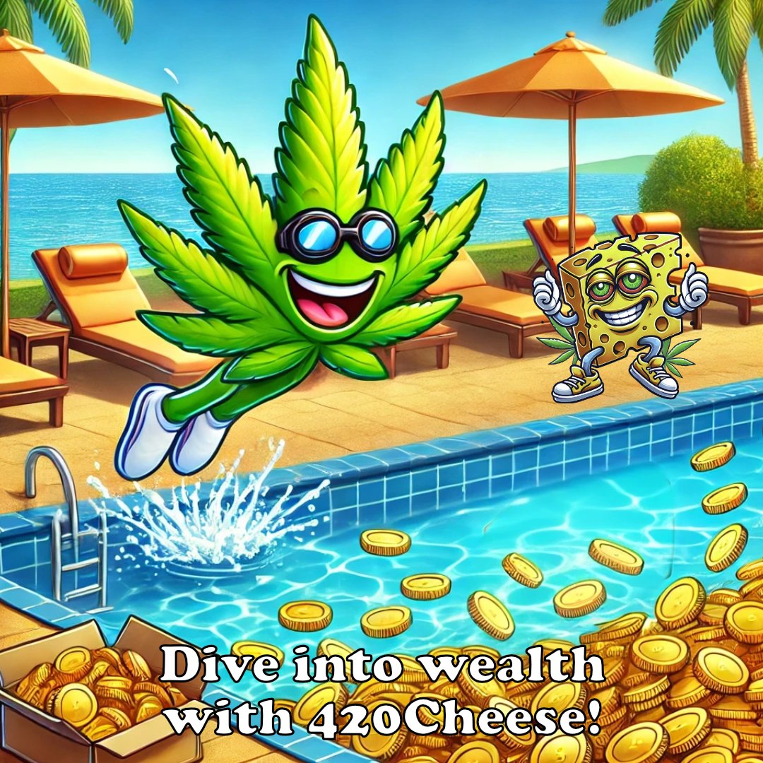 420Cheeseio's tweet photo. 💸 Dive into wealth with 420Cheese! Let your investments swim in profits while you relax poolside. 🌿💦

#420Cheese #DiveIntoWealth #CryptoProfits #RelaxAndEarn #GreenInvesting https://t.co/mEEIsaGvJy