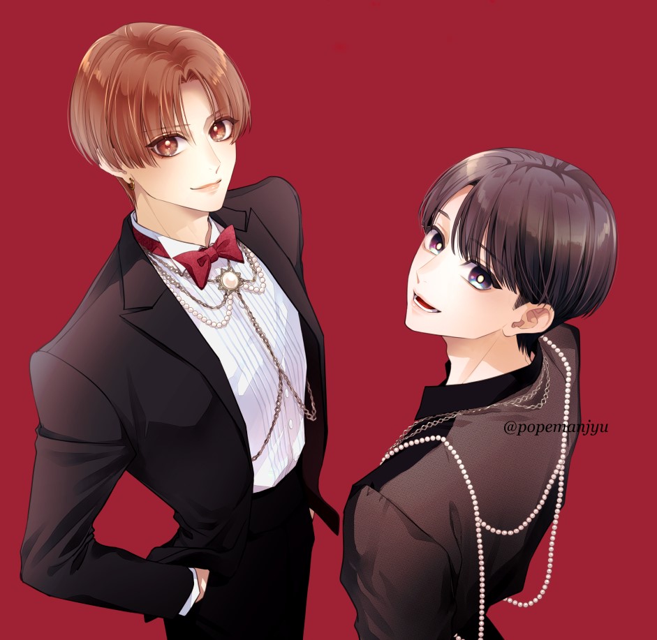 「表紙イラスト、全体像はこんな感じ多少ズラせるように前列と後列わけて描いてました」|愛染マナ❤ヒロイケ６巻3/26発売のイラスト