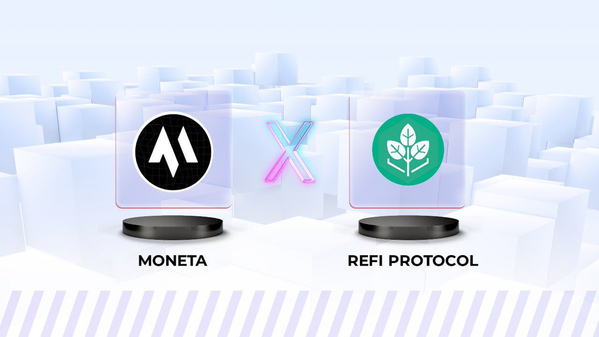 NEW PARTNERSHIP ANNOUNCEMENT

We’re excited to welcome @refiprotocol_io  to the Moneta ecosystem!

$MNTA X $REFI

What is REFI?

ReFi Protocol is a decentralized Web3 platform that merges financial growth with environmental sustainability by tokenizing carbon projects,