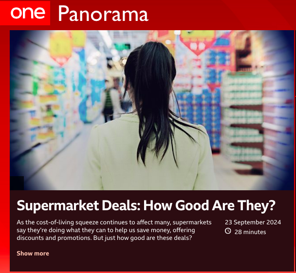 CustWhisperer's tweet photo. 🚨📺 Reminder to tune in to #BBC #Panorama at 8pm.
Supermarket Deals: How Good Are They?

#TheCustomerWhisperer
@katehardcastle

https://t.co/MLaSQtccNv https://t.co/t1w29OPCp2