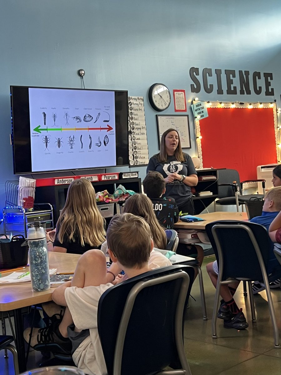 Warren County Stormwater previewing our trip to the creek this week and talking to us about the importance of keeping our water clean! 💧<a href="/WarrenCountyGov/">Warren County, KY Government</a>