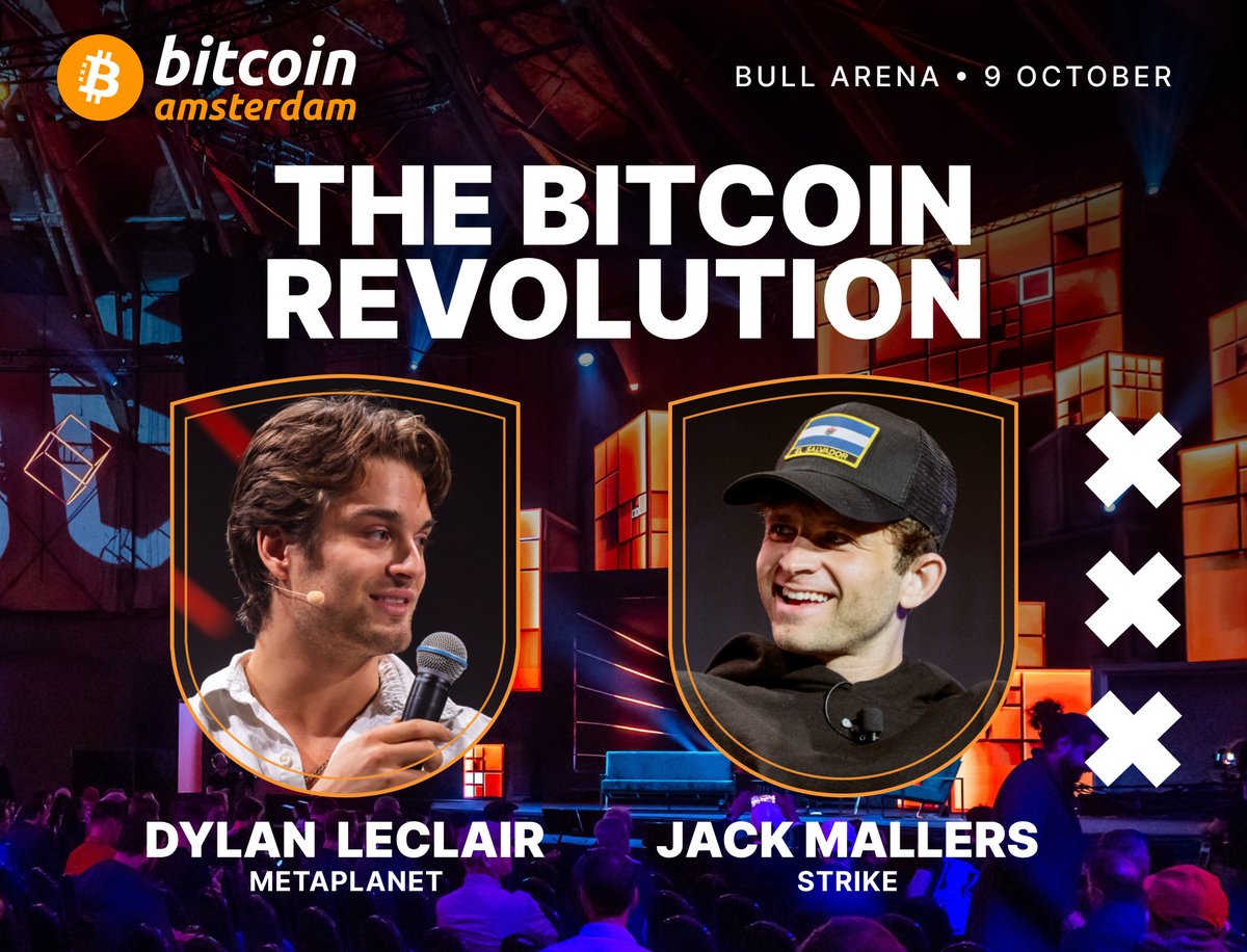 Bitcoin revolution is here to stay ✊ Join these legends at the Bull Arena  on October 9th in Amsterdam! Only two weeks to go 🚀