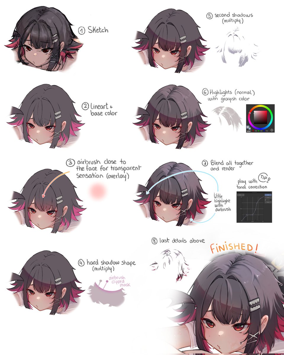 liart_jpg's tweet image. #drawingtutorial 
Hair 🌸
