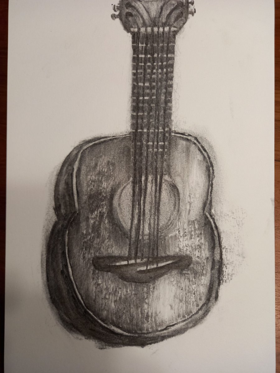 MichelCamerotto's tweet photo. @GraniteElements Two charcoal drawings. The paper was too small for the guitar 😉 https://t.co/n7F2O3VL8G
