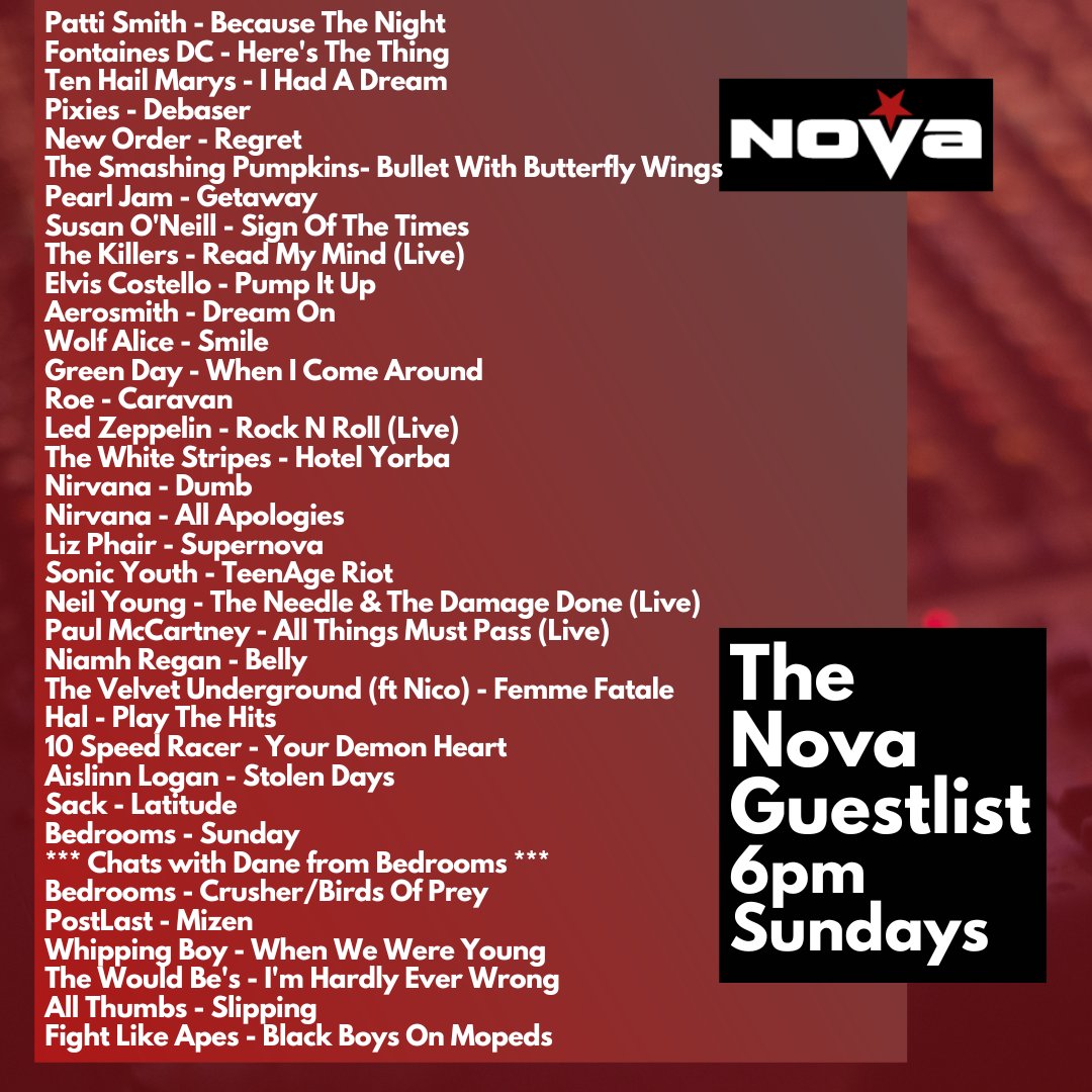 Kieran (@321kieran) on Twitter photo 🤔What jumps out to YOU?
🚨All the great songs on the #NovaGuestlist; including chats with @BedroomsBand & First plays for <a href="/AllThumbsMusic/">All Thumbs</a> <a href="/AislinnLogan/">Aislinn Logan</a> & @PostLastMusic!☘️
📻Listen back Now on nova.ie/radio-schedule… or 6pm Sundays on @RadioNova100! #IrishMusicParty #IndieMusic 🤔What jumps out to YOU?
🚨All the great songs on the #NovaGuestlist; including chats with @BedroomsBand & First plays for <a href="/AllThumbsMusic/">All Thumbs</a> <a href="/AislinnLogan/">Aislinn Logan</a> & @PostLastMusic!☘️
📻Listen back Now on nova.ie/radio-schedule… or 6pm Sundays on @RadioNova100! #IrishMusicParty #IndieMusic