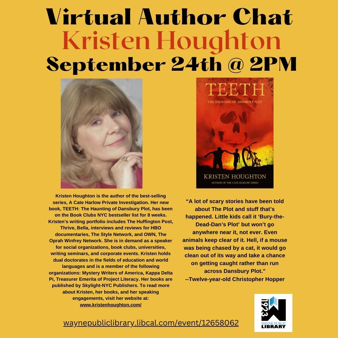 Tomorrow at 2 PM join us for a chat with Kristen Houghton.  waynepubliclibrary.libcal.com/event/12658062