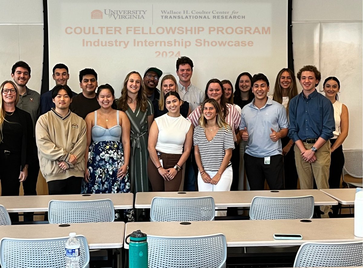UVA Engineering (@uvaengineers) on Twitter photo Here's a group photo from the Coulter Fellowship Program! Currently in its third year of funding, the program has provided $117,500 in stipend support to 50 BME students during summer industry internships. <a href="/UVABME/">Virginia BME</a> Here's a group photo from the Coulter Fellowship Program! Currently in its third year of funding, the program has provided $117,500 in stipend support to 50 BME students during summer industry internships. <a href="/UVABME/">Virginia BME</a>